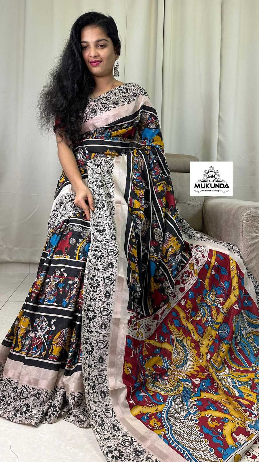 Ynf Silk RIN203 MTW32 Sarees Wholesale Kalamkari Sarees Silk Sarees Manufacturer