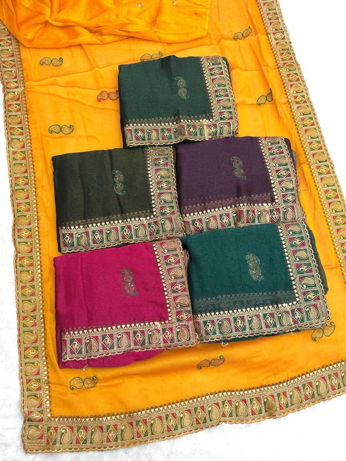 Ynf Sitara KESH114 RSRM57 Sarees Wholesale Chiffon Sarees Embroidered Sarees Manufacturer