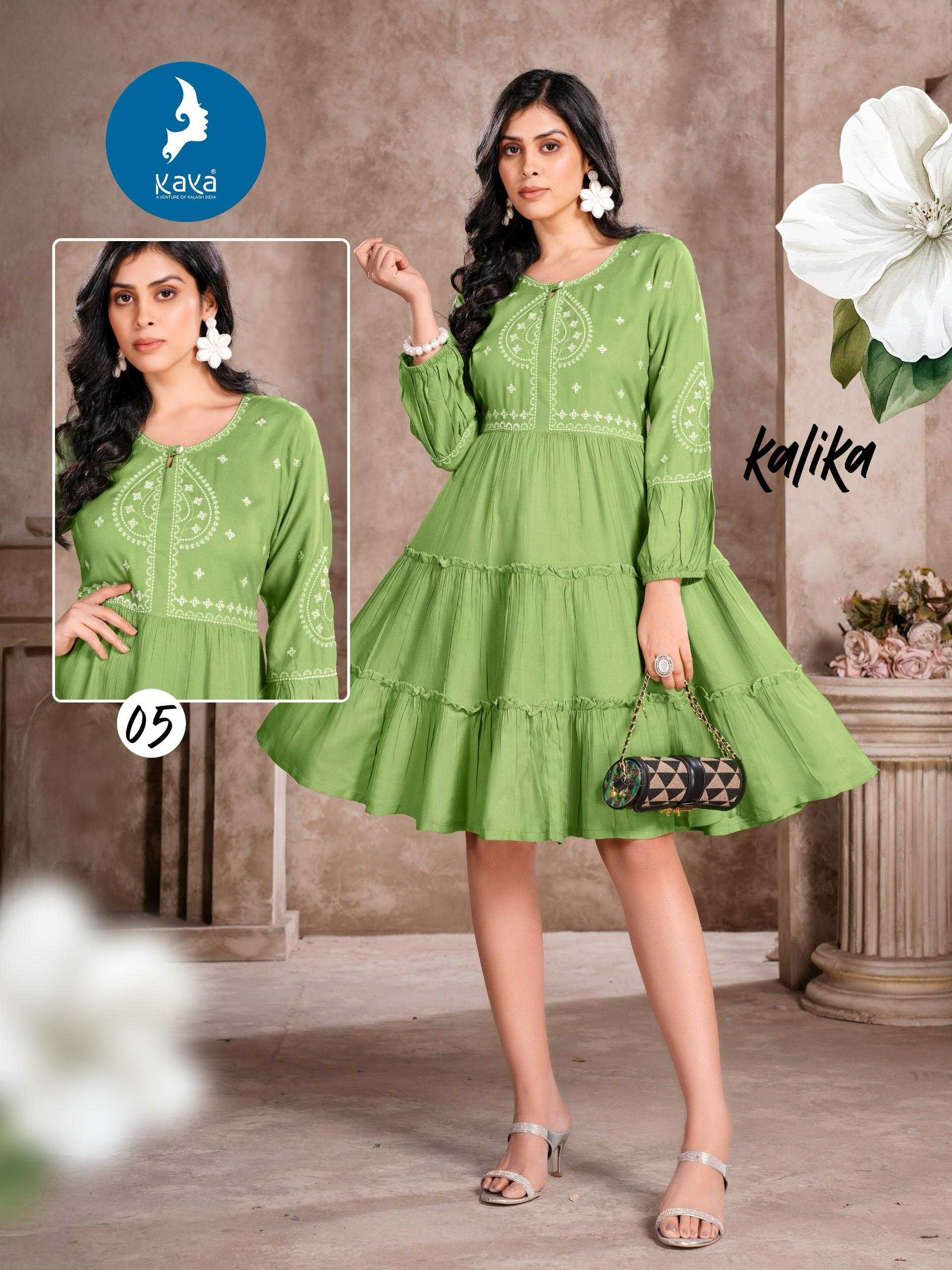 Ynf Slub Reyon RIN190 KAYA KALIKA Setwise Collections Wholesale Gowns Catalogs Manufacturer