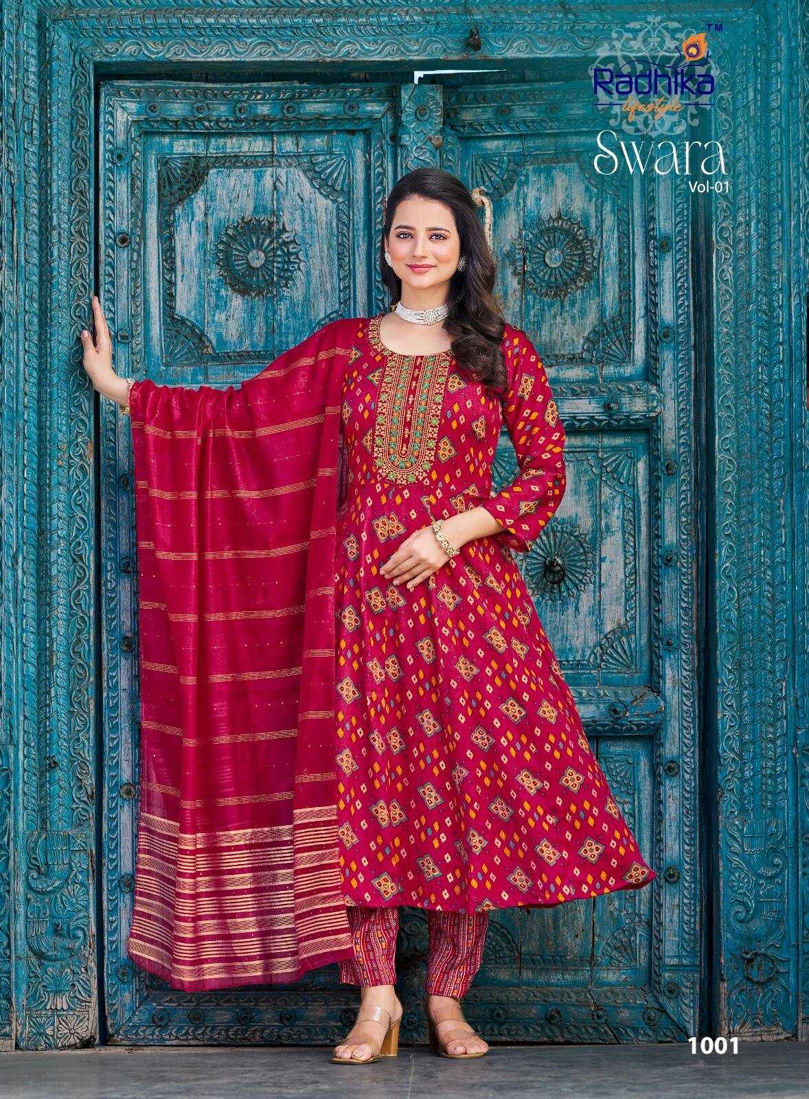 Ynf Slub Reyon RIN190 SWARA VOL 1 Setwise Collections Wholesale Gowns Catalogs Manufacturer