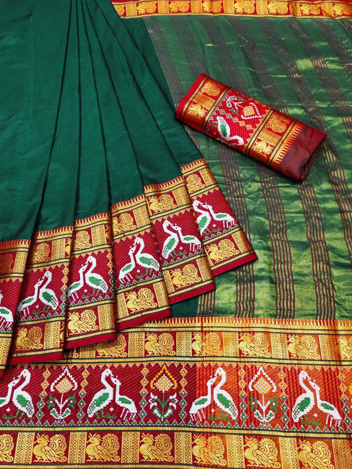 Ynf Soft Cotton Silk RIN203 MTW48 Sarees Wholesale Ikkat Saree Cotton Sarees Manufacturer