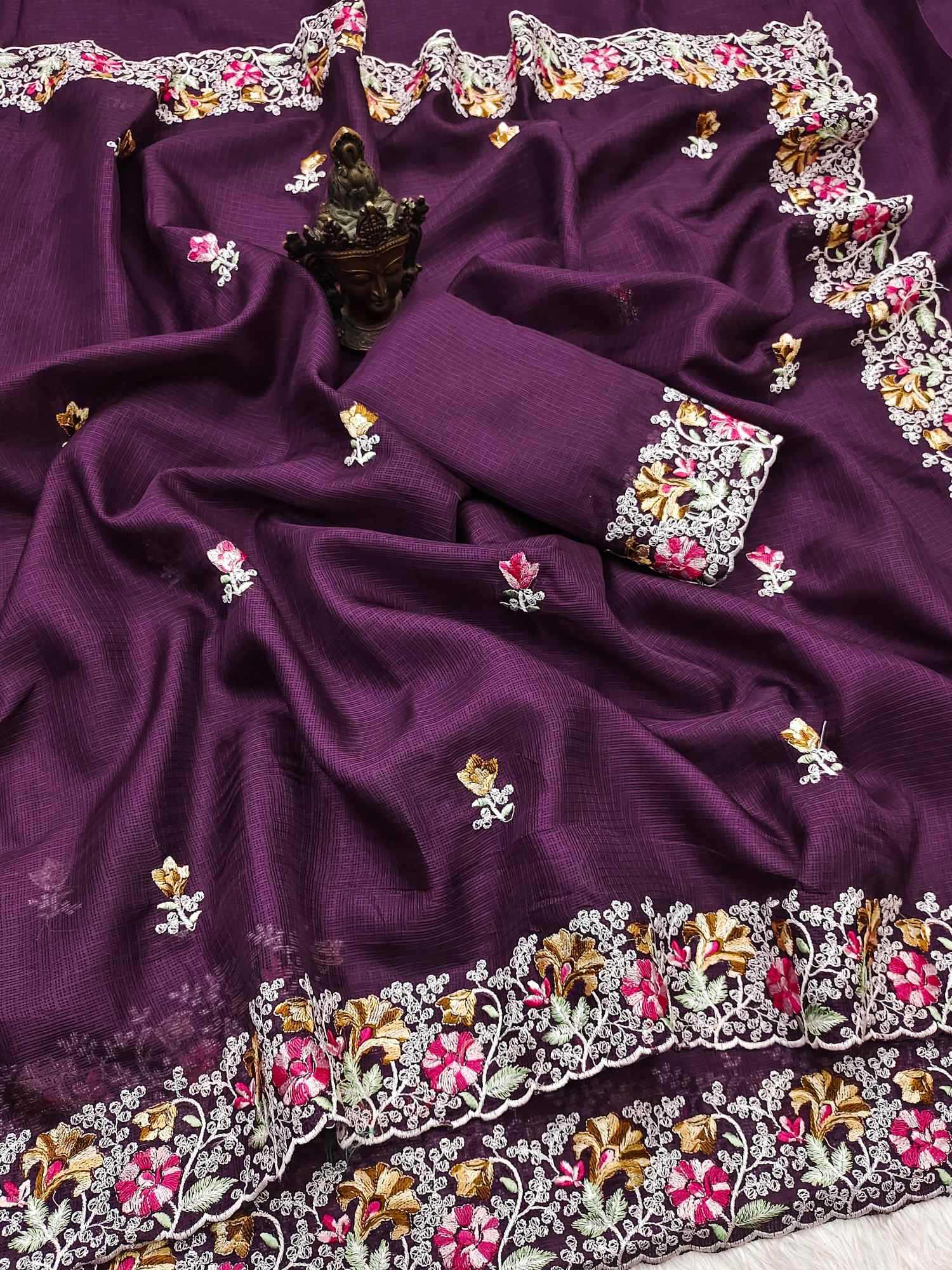 Ynf Soft Kota RIN118 RGK68 Sarees Wholesale Heavy Work Sarees Kota Doria Sarees Manufacturer