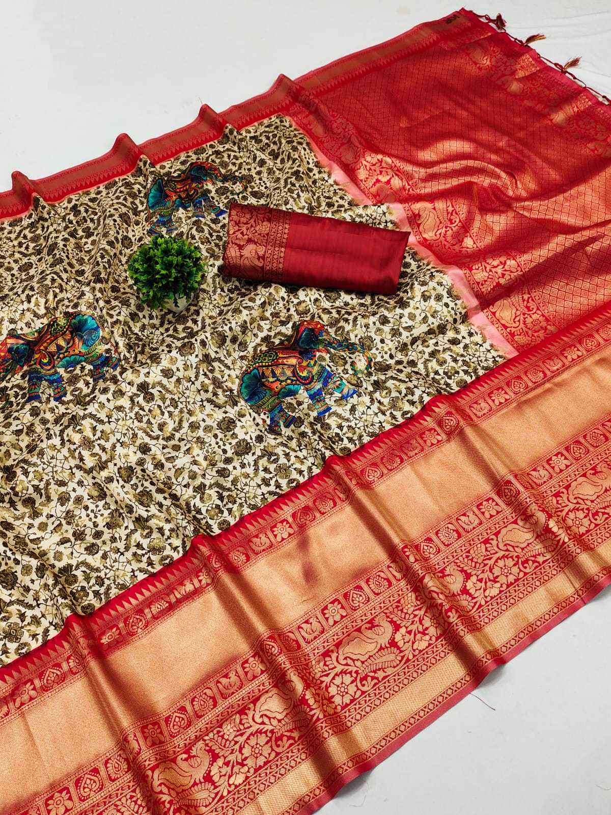 Ynf Soft Silk RIN203 MTW88 Sarees Wholesale Kalamkari Sarees Silk Sarees Manufacturer