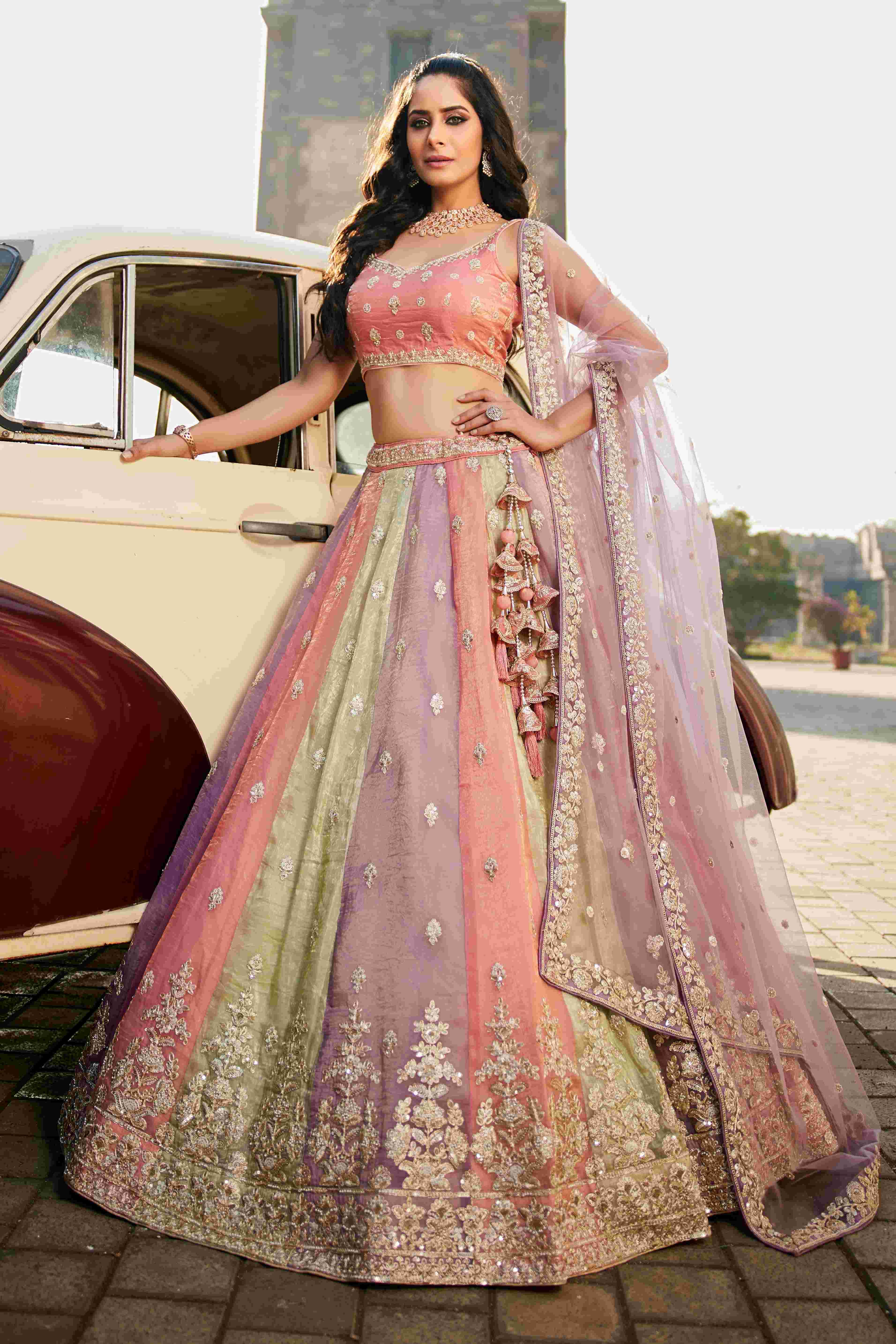 Ynf Tissue RIN197 2653 Lehengas Wholesale Designer Lehenga Fancy Lehenga Wedding Lehenga Manufacturer