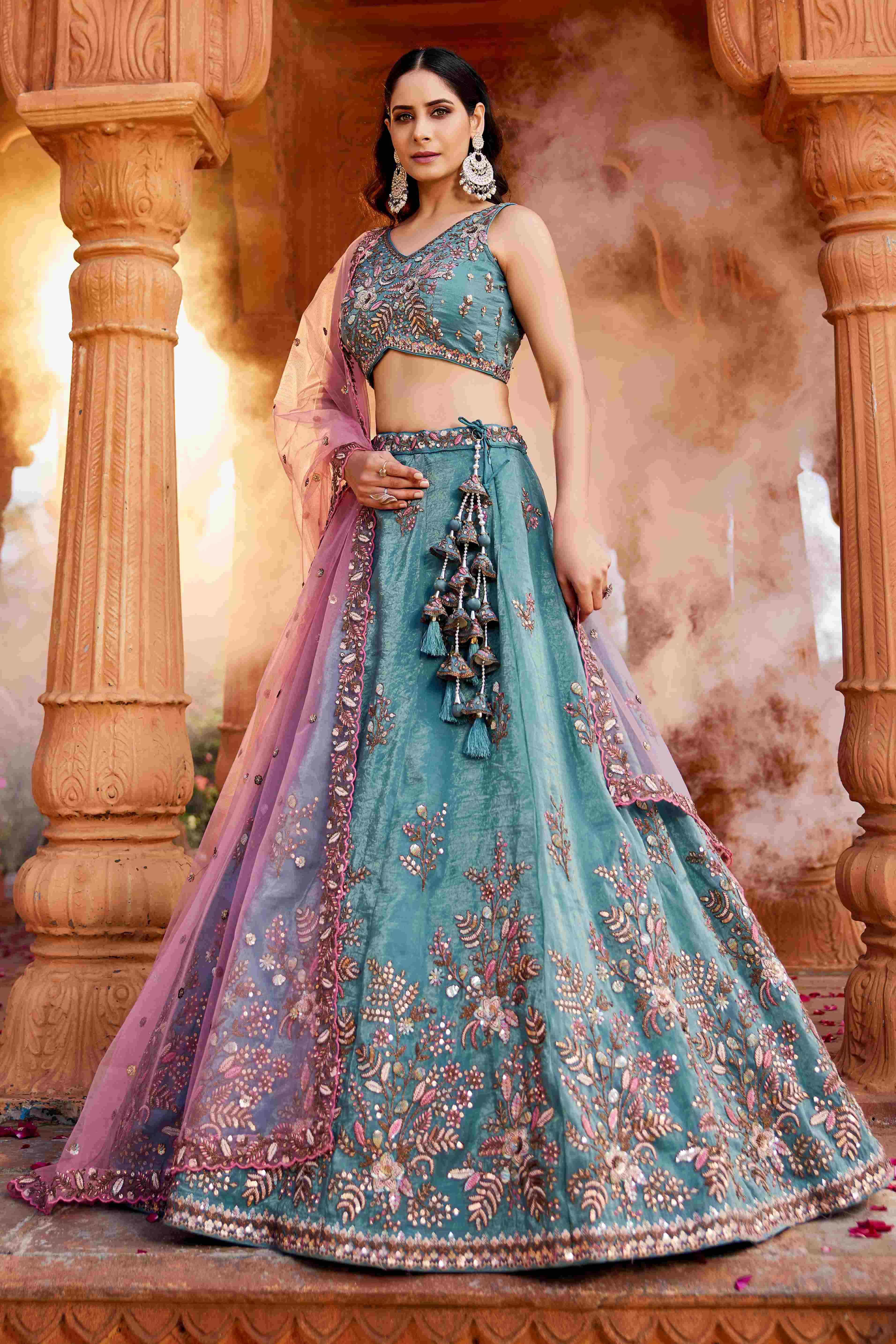 Ynf Tissue RIN197 2661 Lehengas Wholesale Designer Lehenga Fancy Lehenga Wedding Lehenga Manufacturer