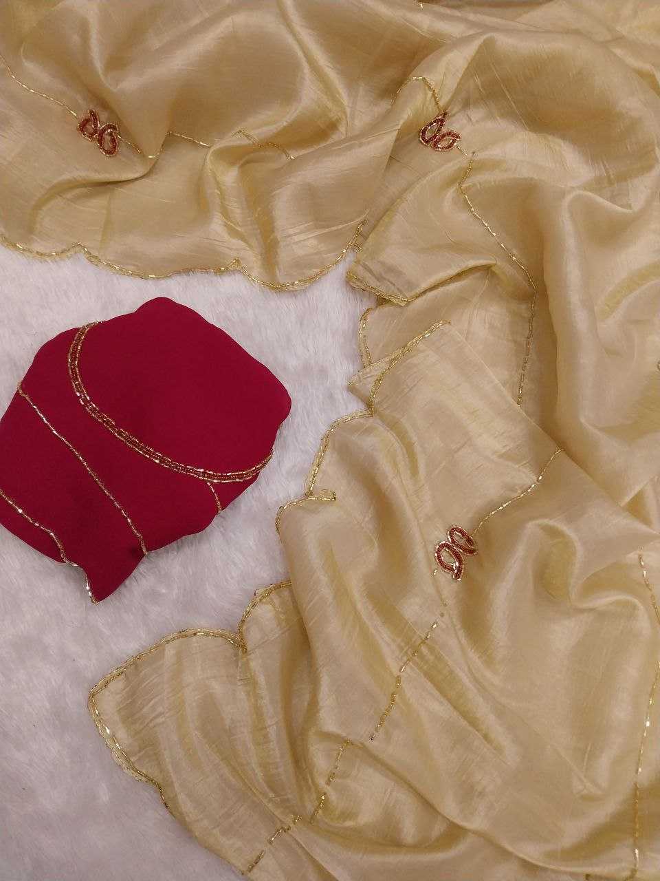 Ynf Tissue Silk RIN171 SYF20 Sarees Wholesale Fancy Sarees Hand Work Sarees Cutwork Saree Manufacturer