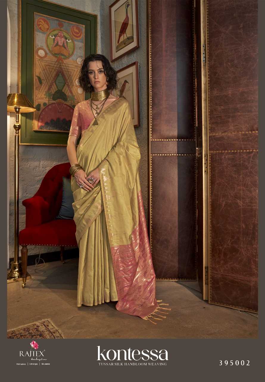 Ynf Tussar Silk RIN184 RAJTEX KONTESSA Silk Sarees Wholesale Heavy Silk Sarees Tussar Silk Sarees Handloom Sarees Manufacturer