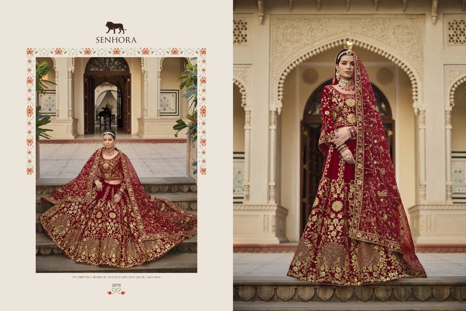 Ynf Velvet KESH416 SENHORA-RIWAYAT Lehengas Wedding Collections Festive Collections Wholesale Fancy Lehenga Velvet Lehenga Heavy Lehenga Manufacturer