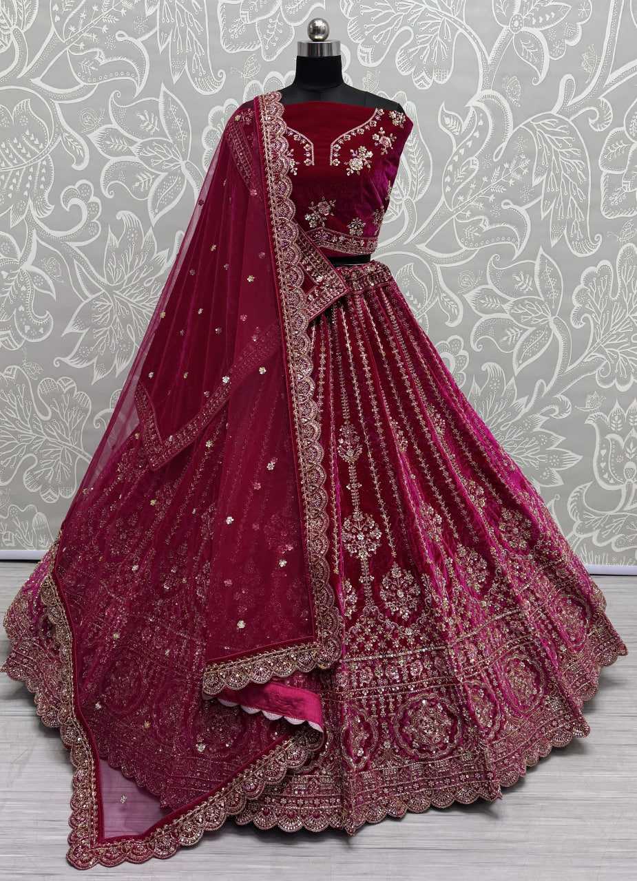 Ynf Velvet RIN197 4334 Lehengas Wholesale Fancy Lehenga Bridal Lehenga Wedding Lehenga Manufacturer