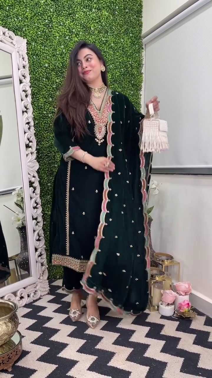 Ynf Velvet RIN212-7035 Suits & Dresses Islamic Clothing Festive Collections Wholesale Party wear suits Designer Suits Eid Collections Manufacturer