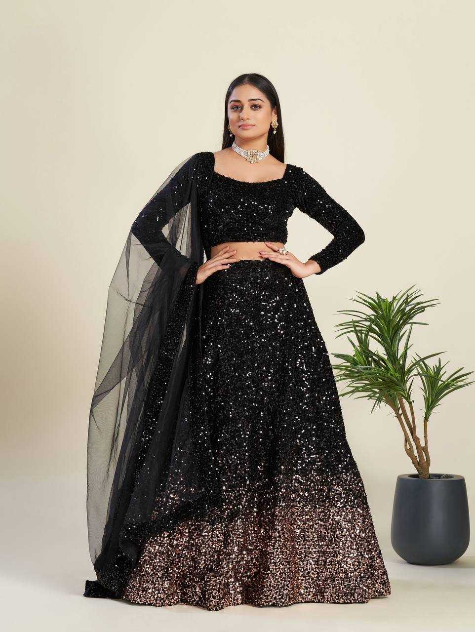 VELVET LEHENGA