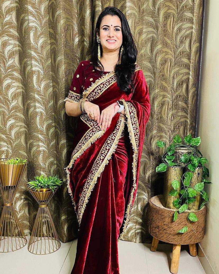 Ynf Velvet RIN215 376 Sarees Wholesale Ladies Sarees Embroidered Sarees Plain Sarees Manufacturer