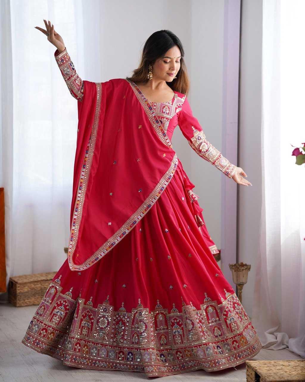 THREAD WORK LEHENGA