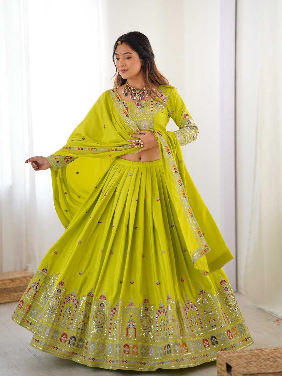 THREAD WORK LEHENGA