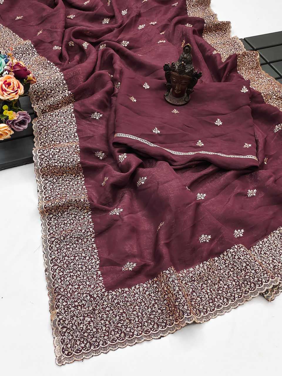 EMBROIDERED SAREES