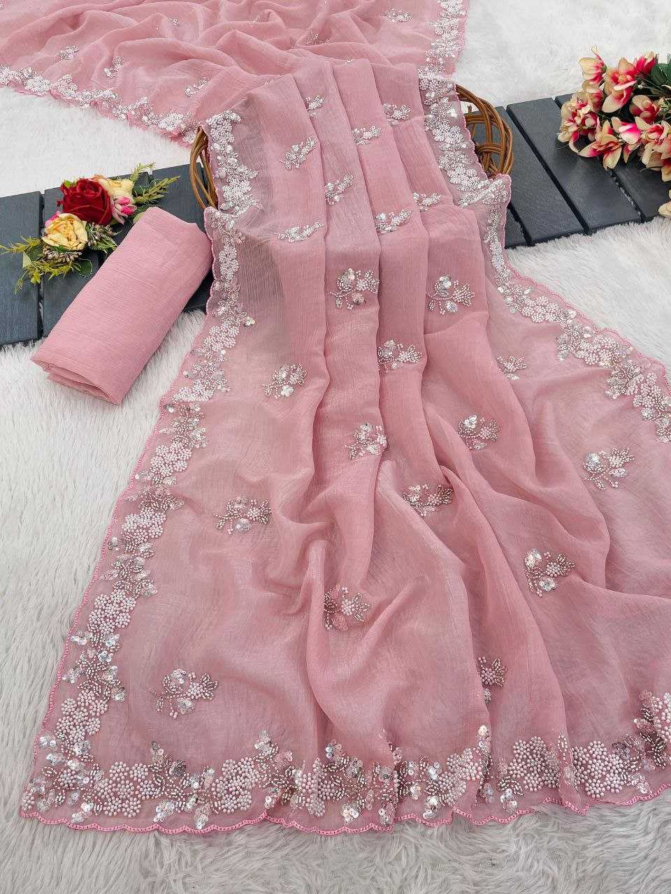 SEQUINS WORK SAREE