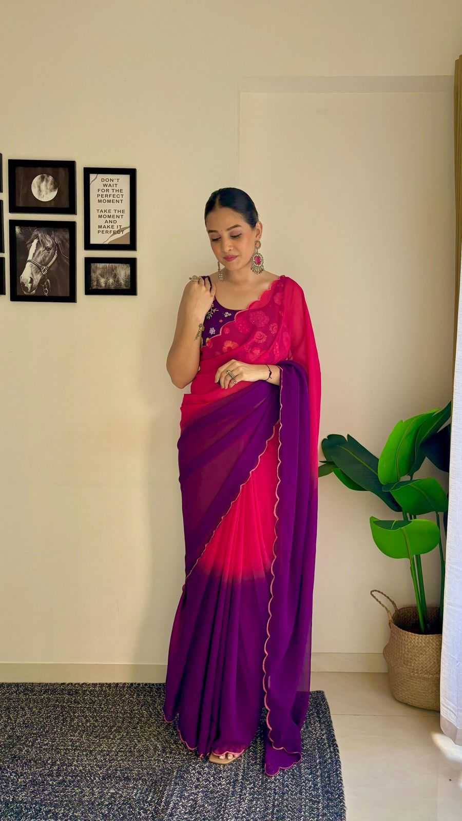 SEQUINS WORK SAREE