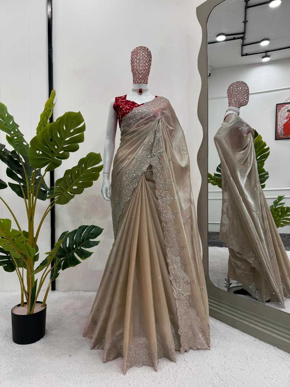 SEQUINS WORK SAREE