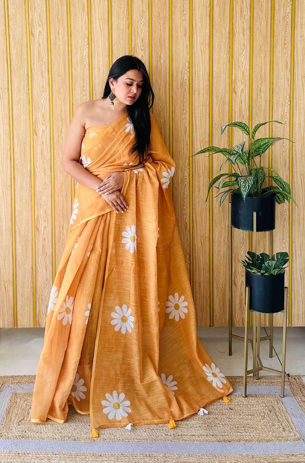 COTTON LINEN SAREES
