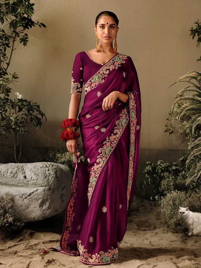 EMBROIDERED SILK SAREES