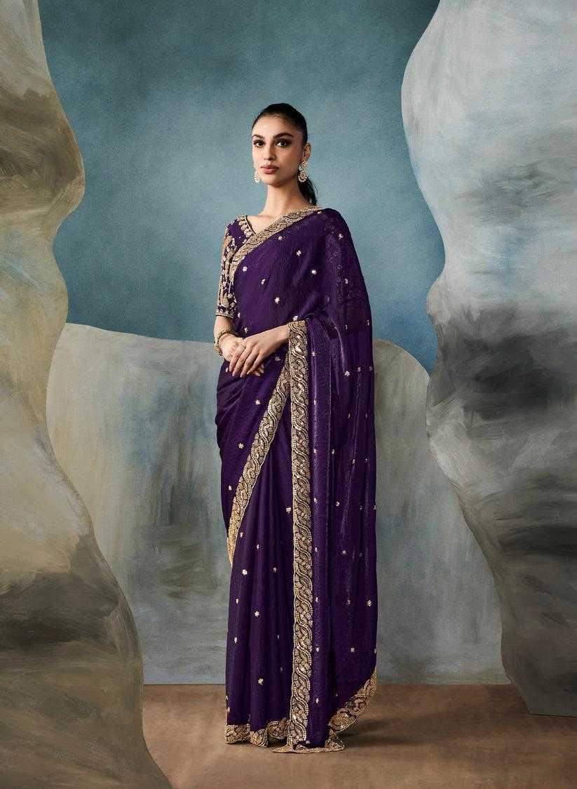 PURPLE SILK SAREES