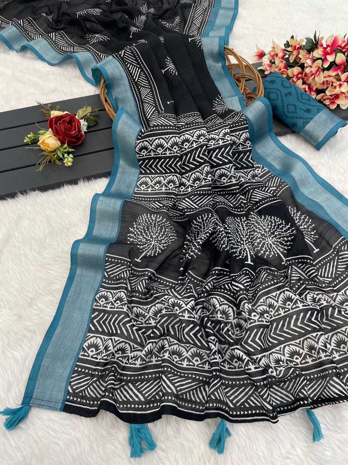 COTTON LINEN SAREES