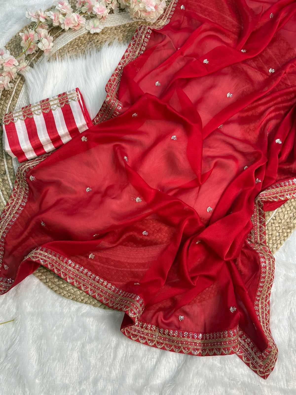 SEQUINS WORK SAREE
