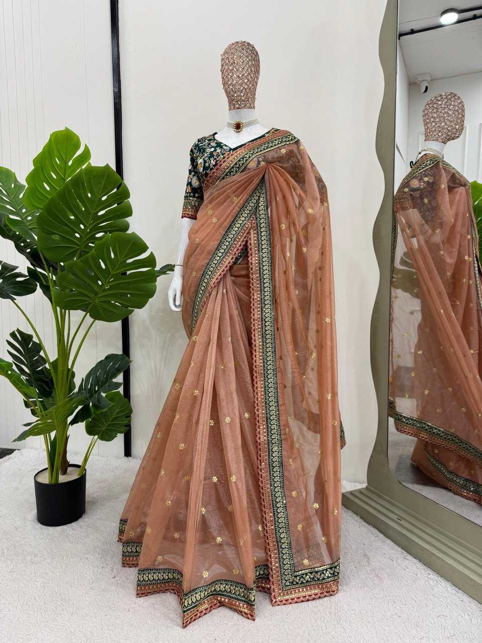 SEQUINS WORK SAREE