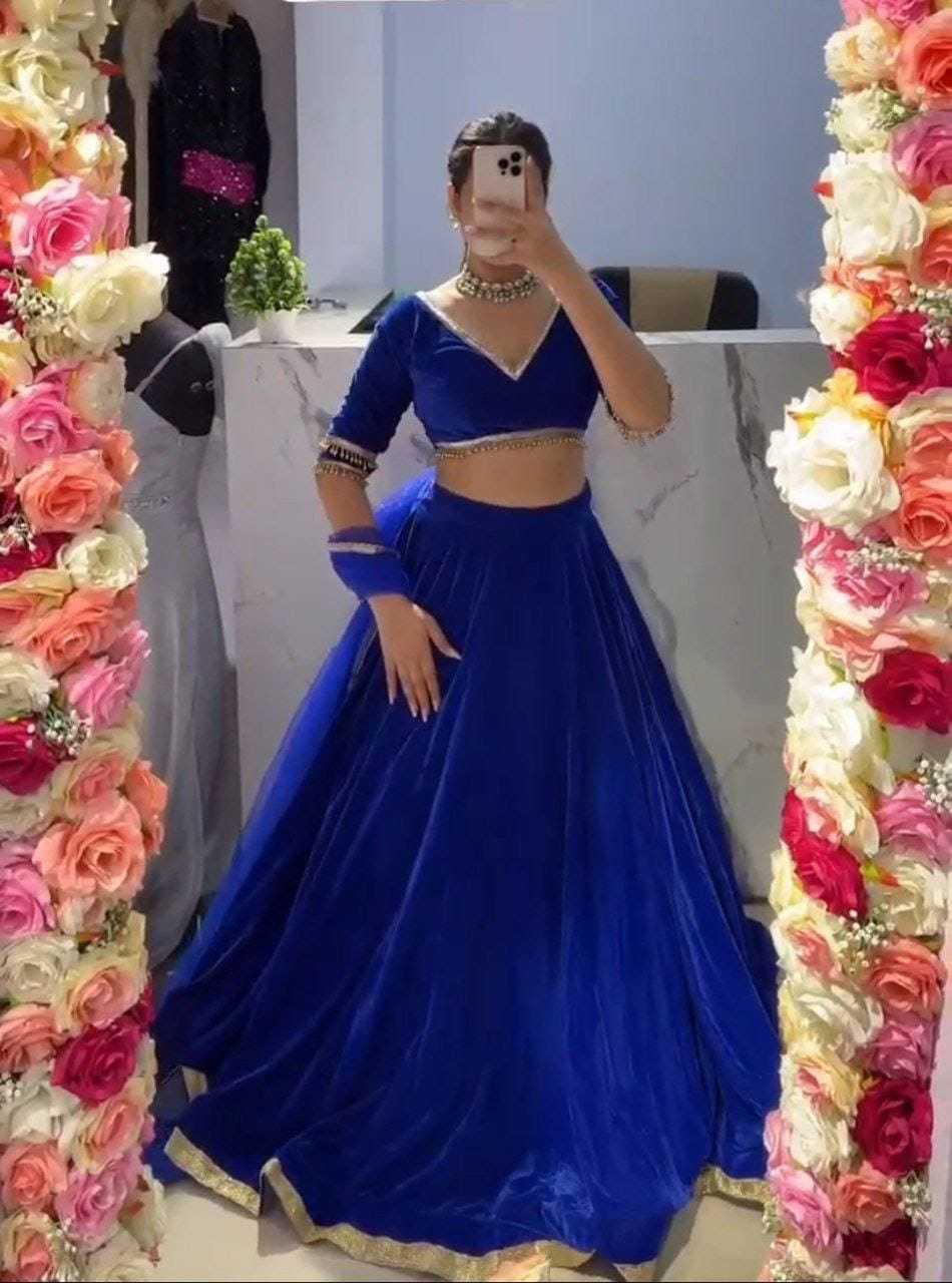 VELVET LEHENGA