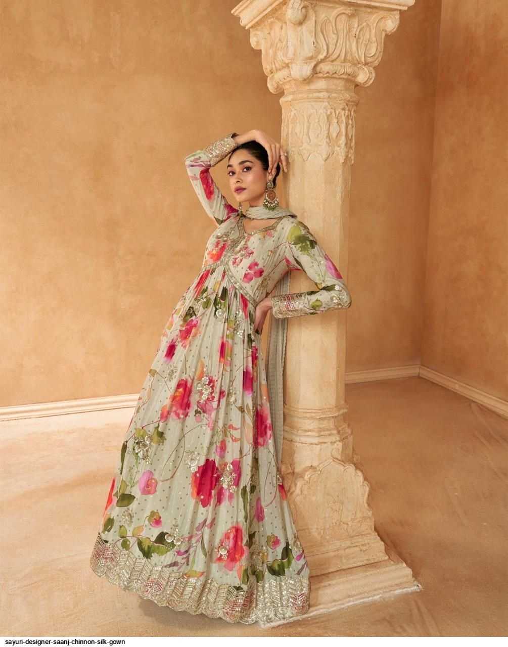 EMBROIDERED GOWN