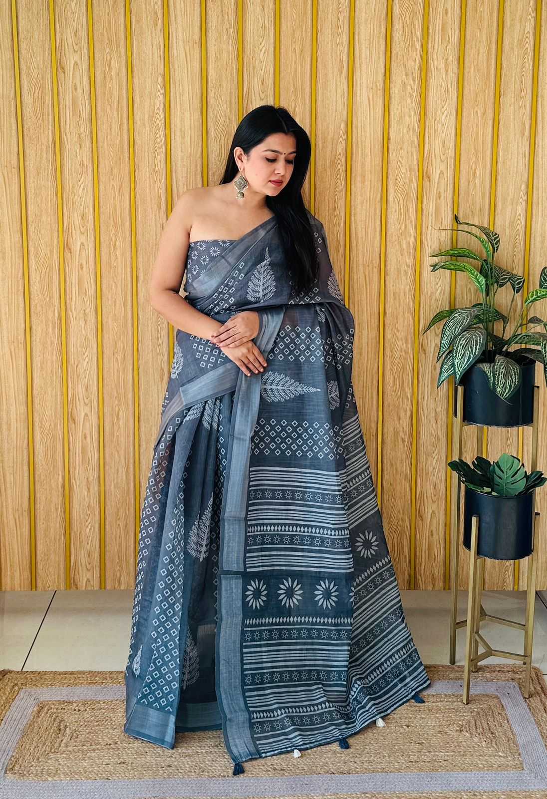 COTTON LINEN SAREES