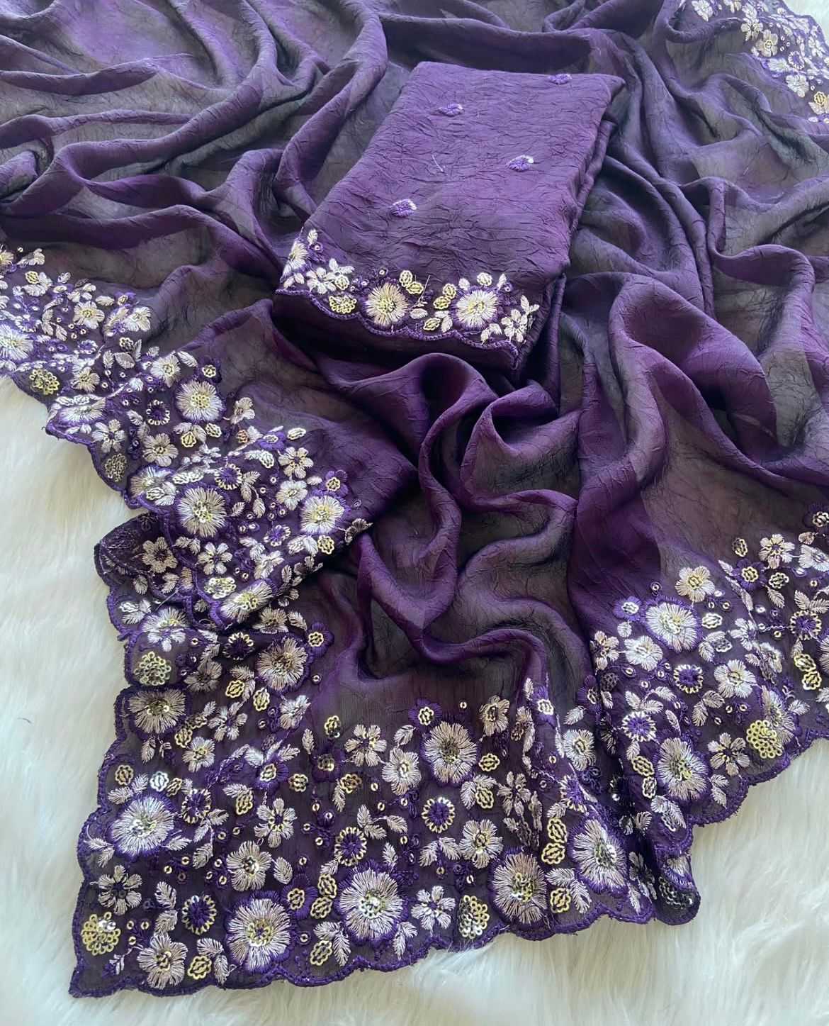 EMBROIDERED SILK SAREES