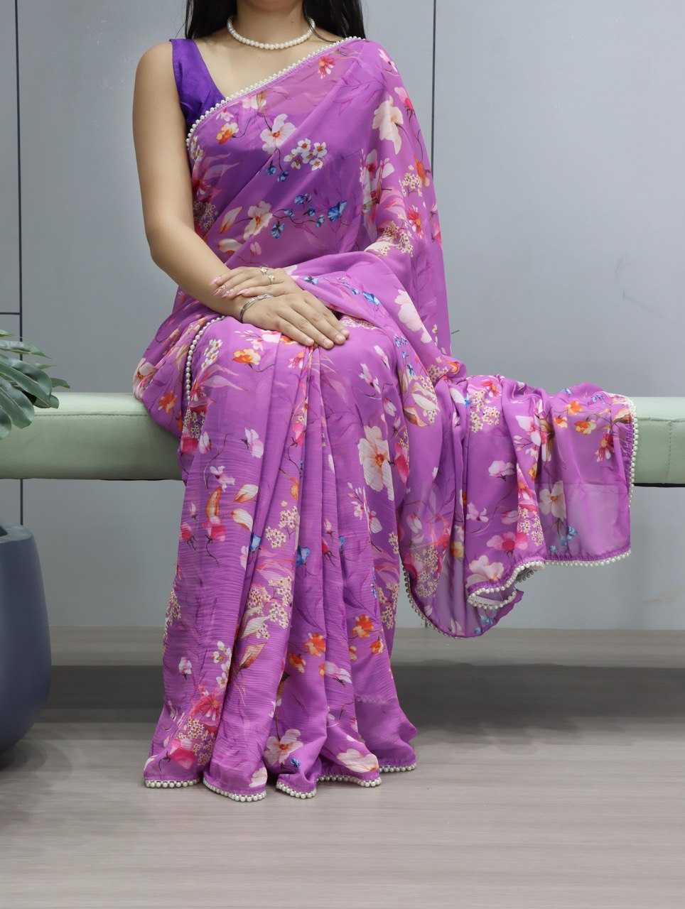 PRINTED GEORGETTE SAREE
