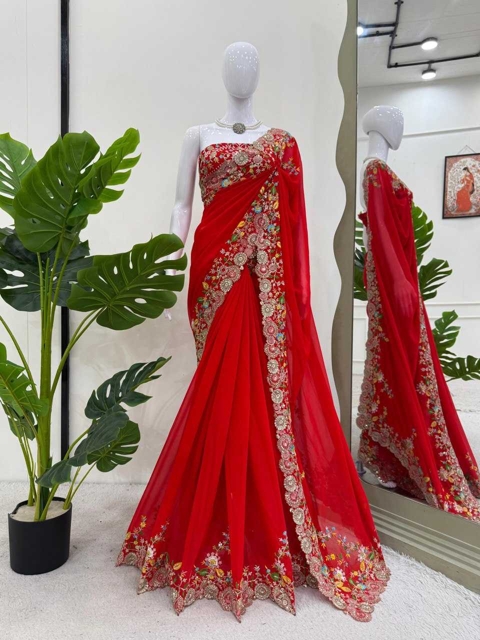 EMBROIDERED SAREES