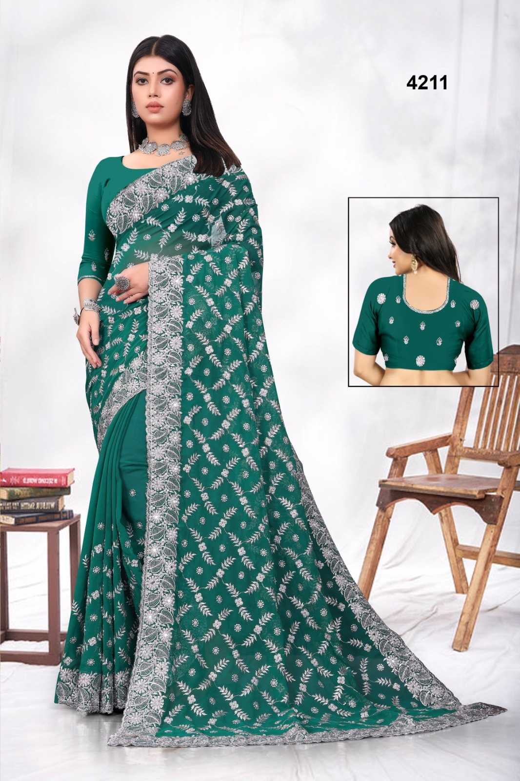 EMBROIDERED SAREES