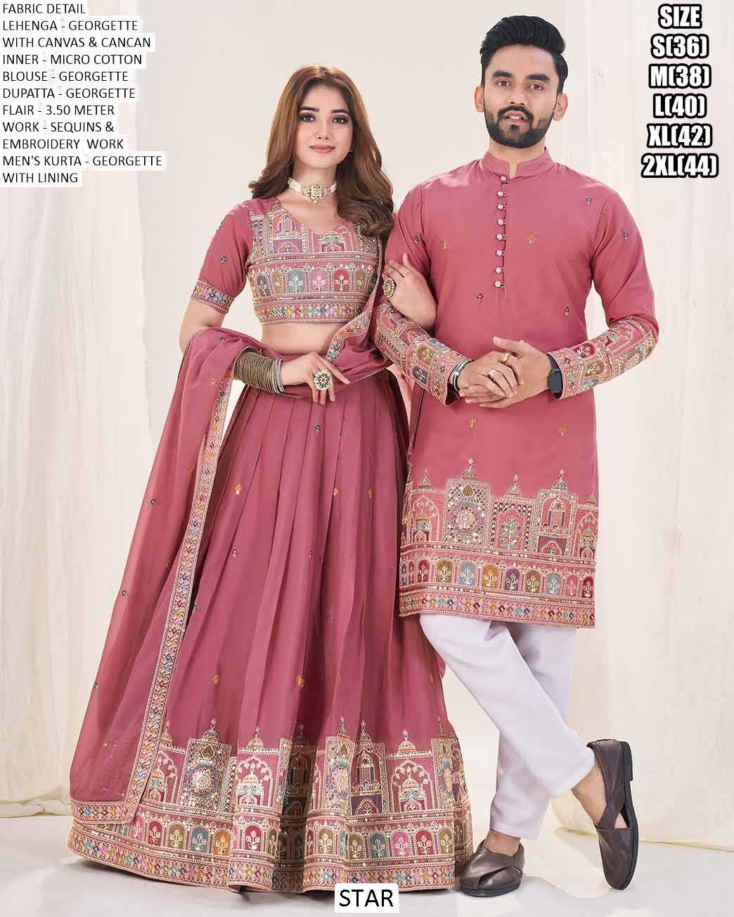 FESTIVE MATCHING COUPLE DRESSES