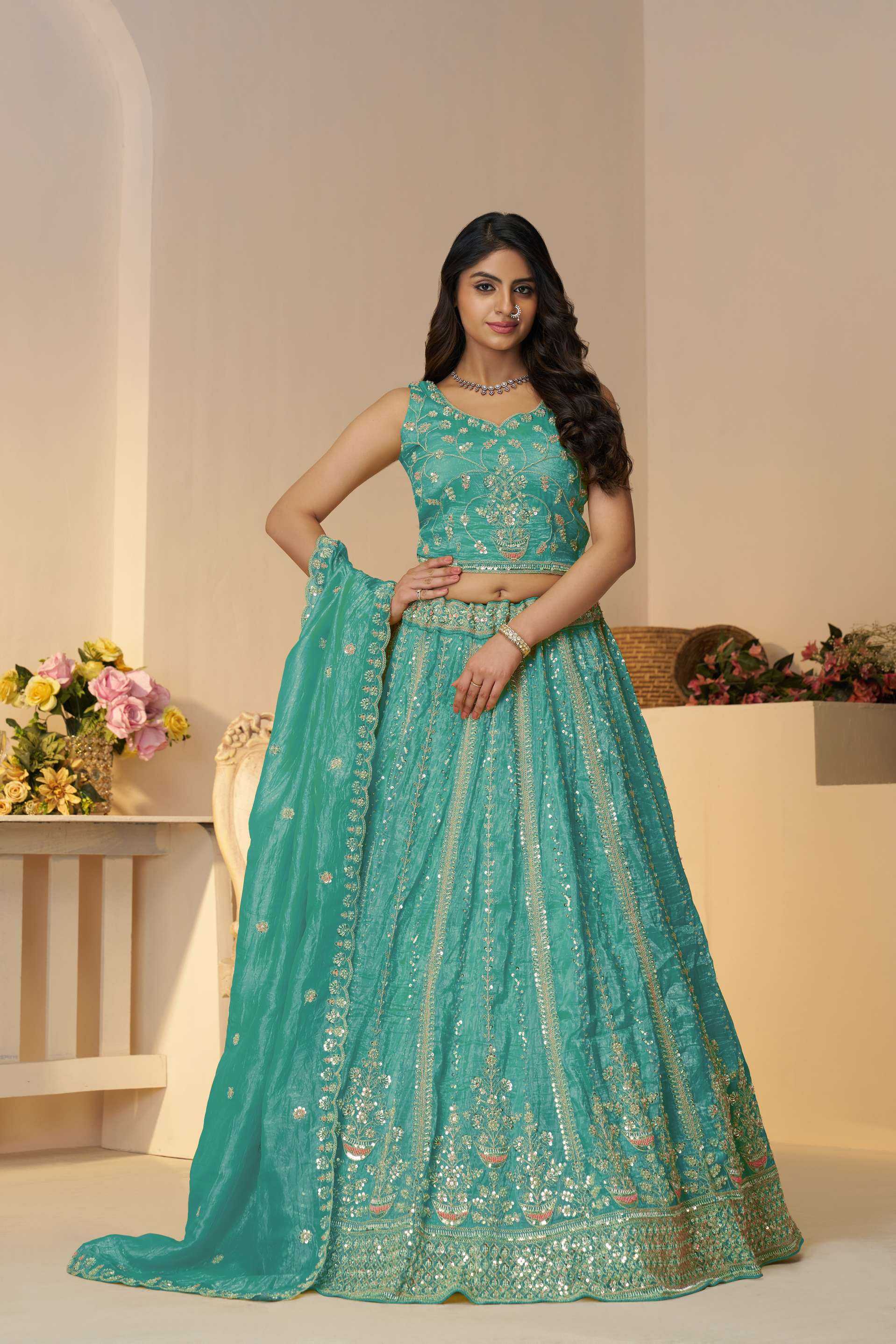 EMBROIDERED LEHENGA