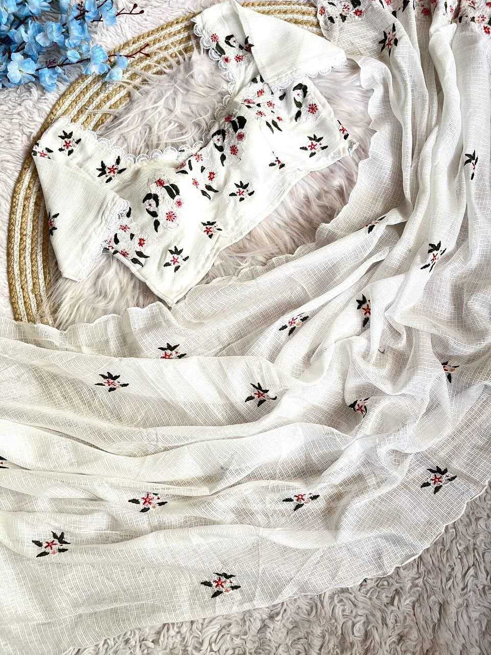 WHITE SAREES