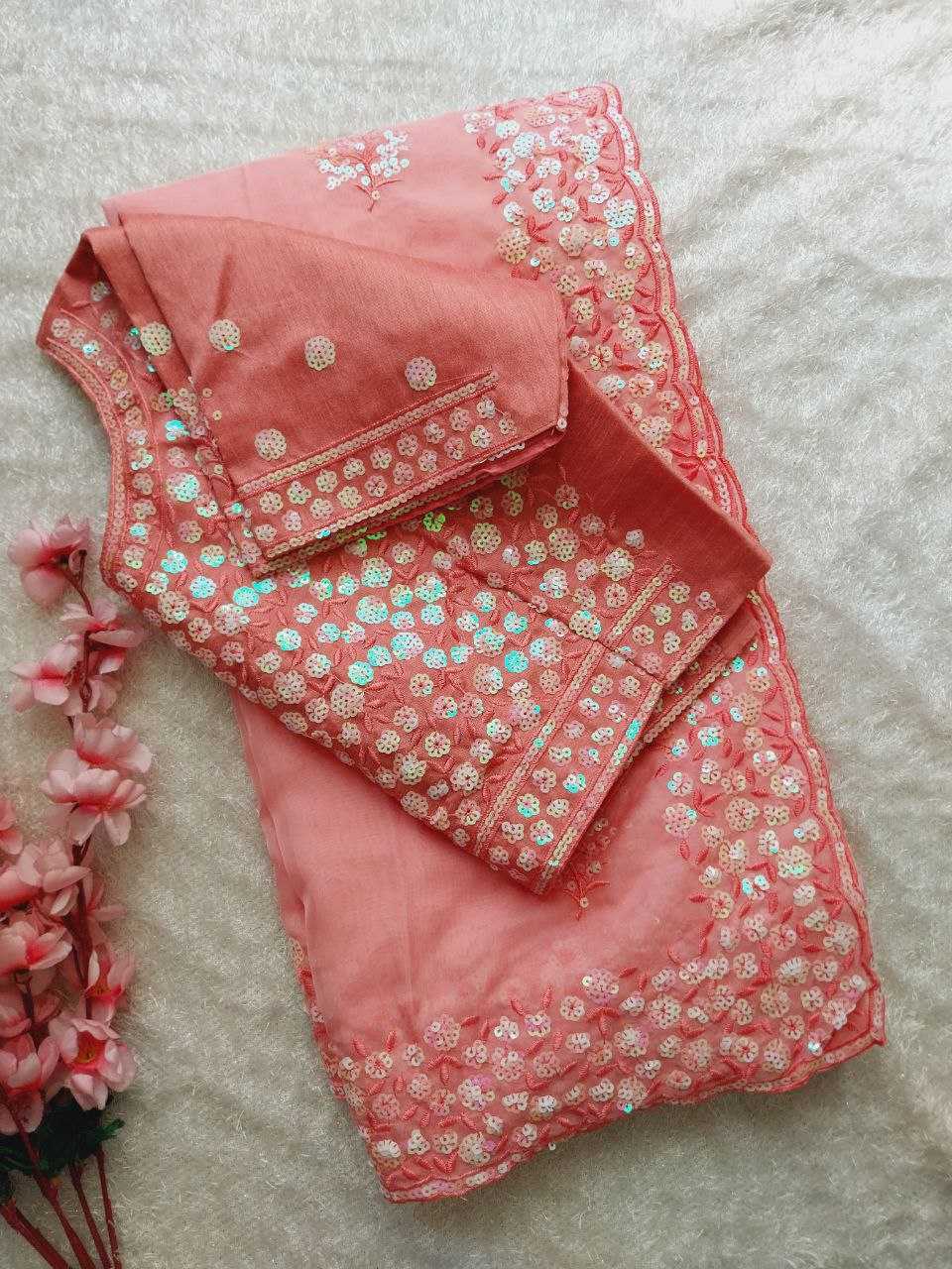SEQUINS WORK SAREE