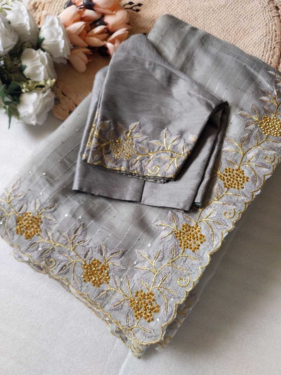 SILK SAREES WITH STONE WORK