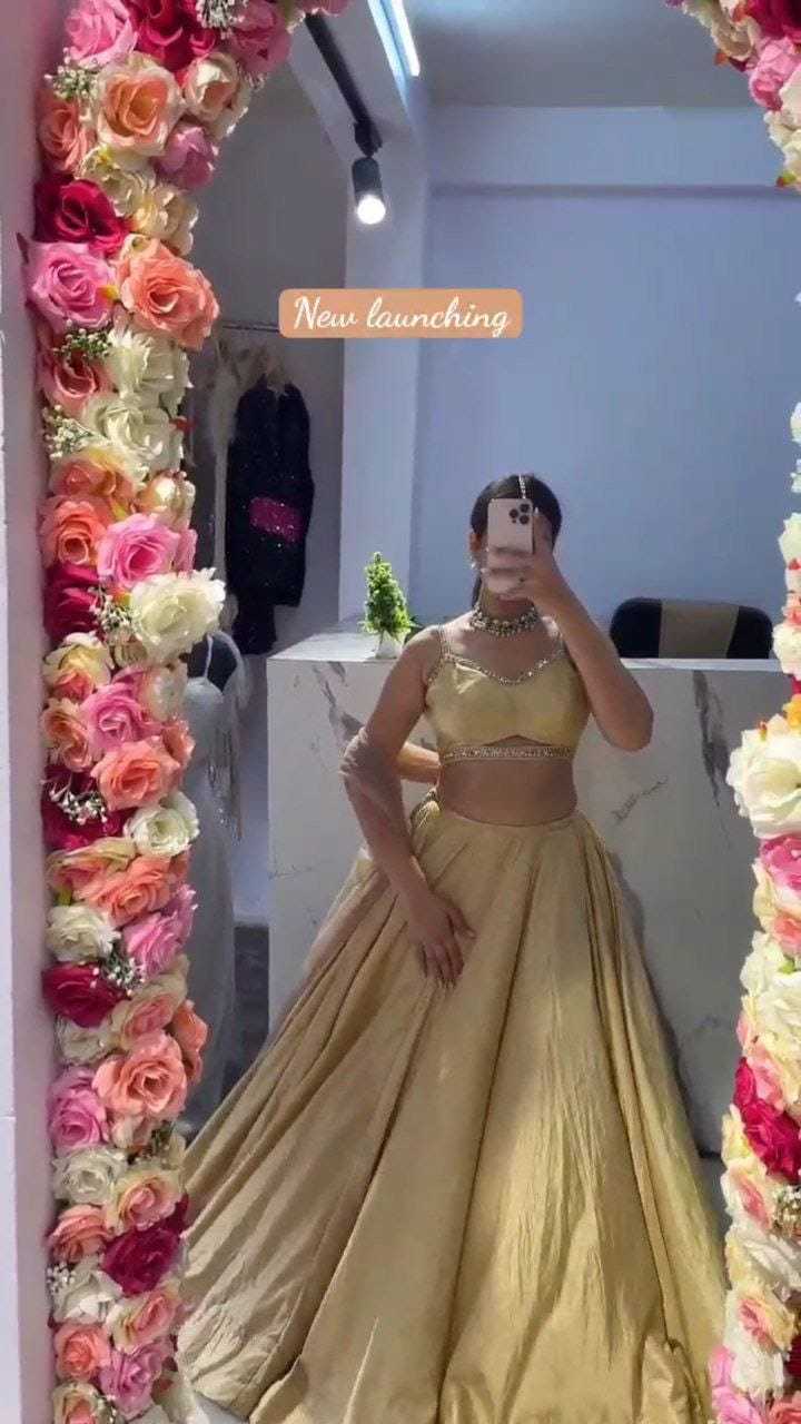 SATIN LEHENGA