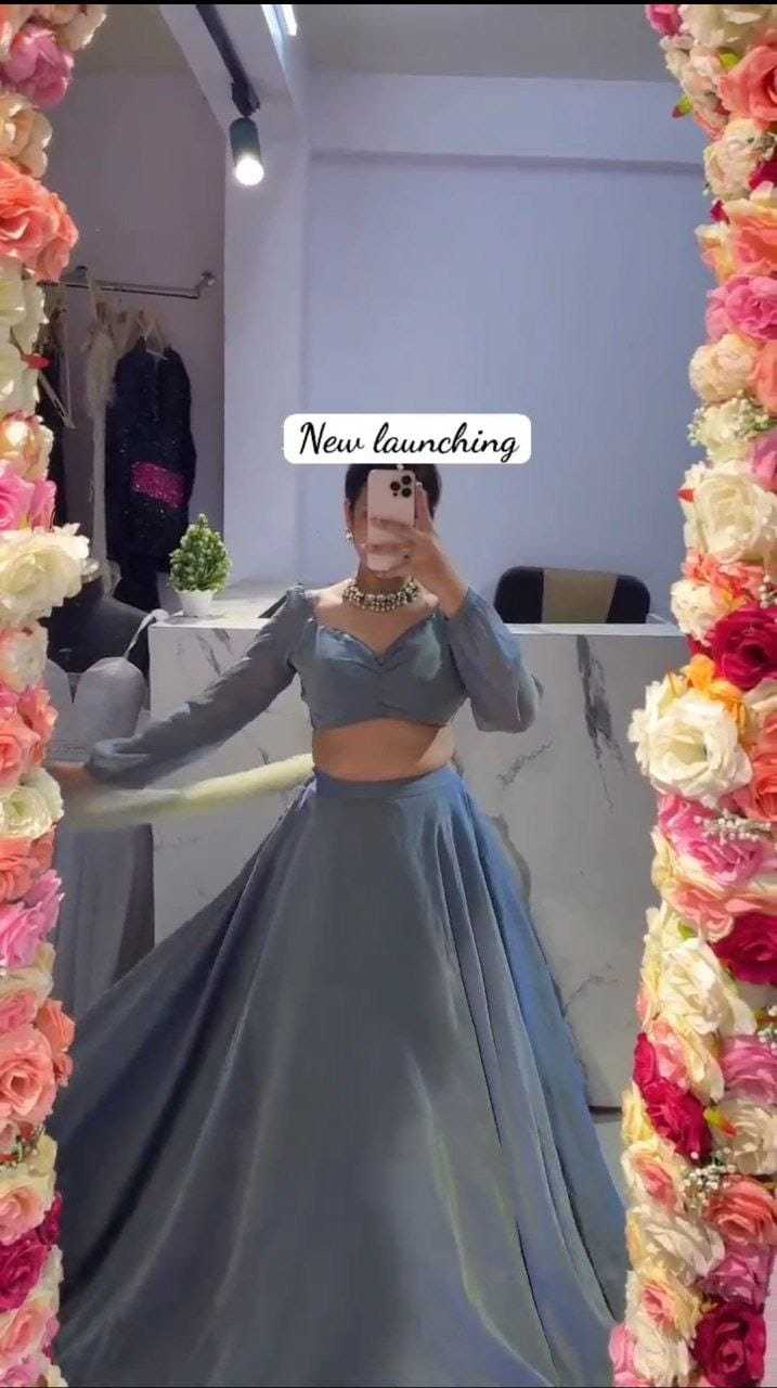 SATIN LEHENGA