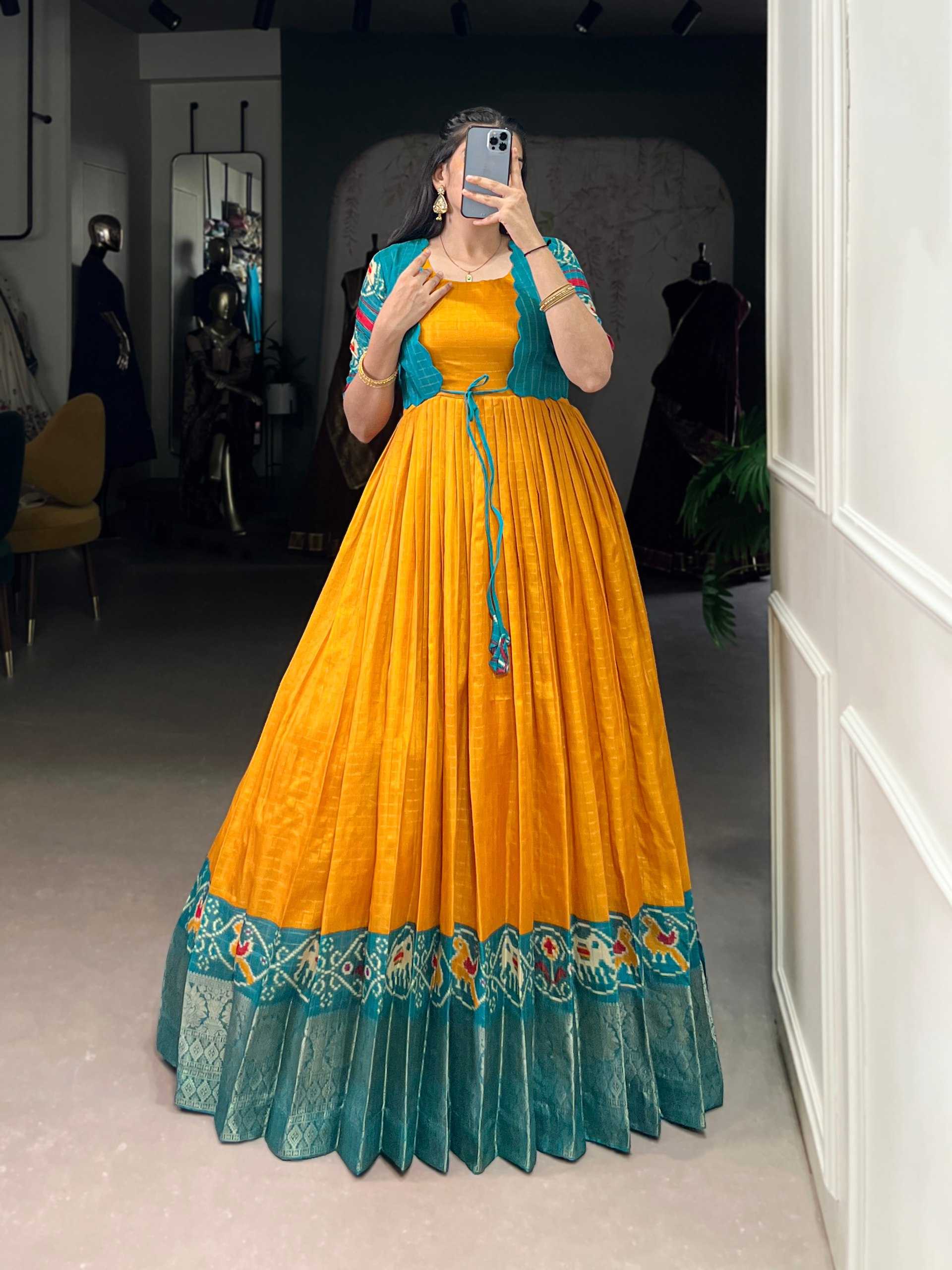 INDO-WESTERN GOWN WITH JACKET