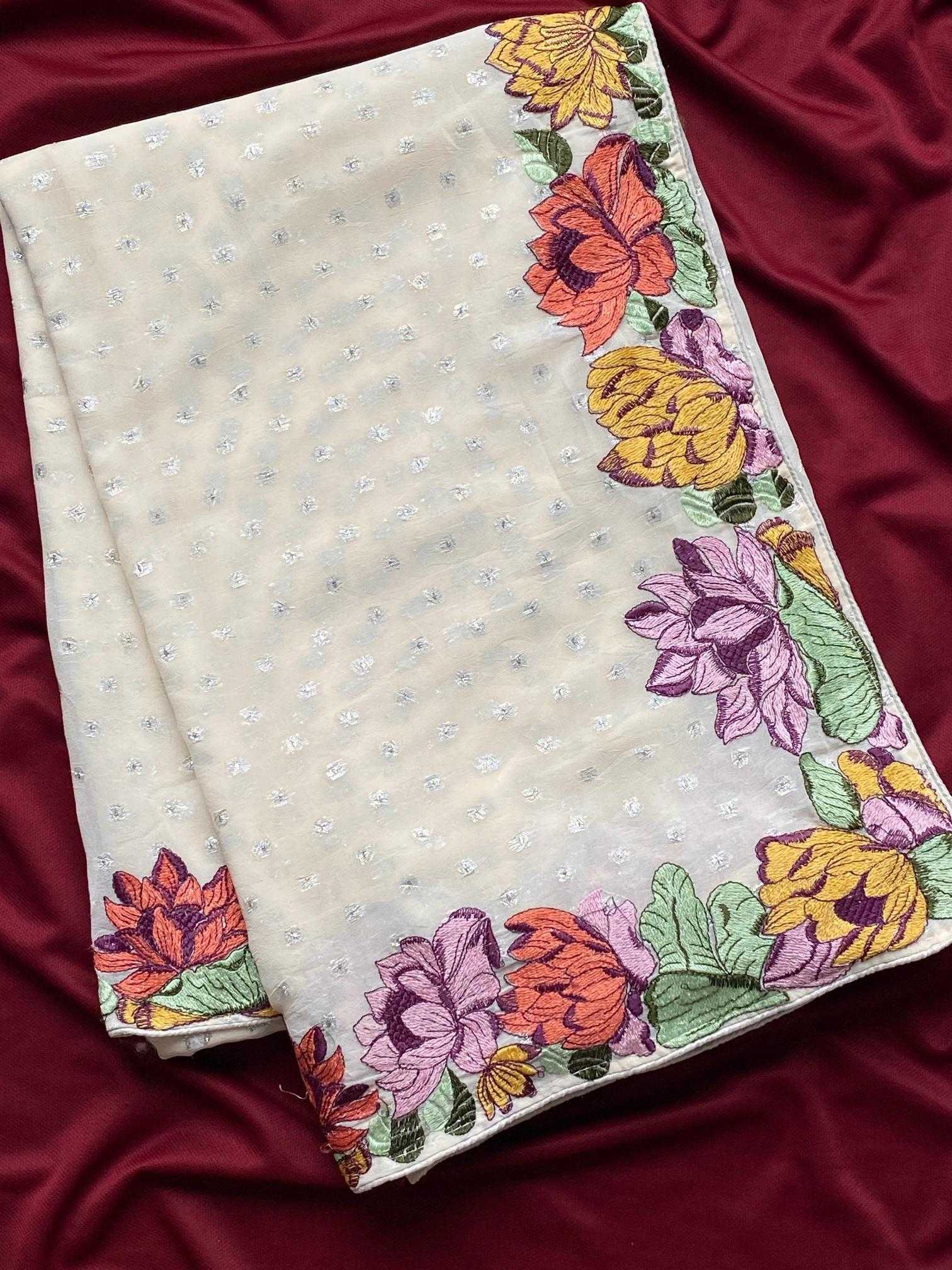 WHITE SAREES