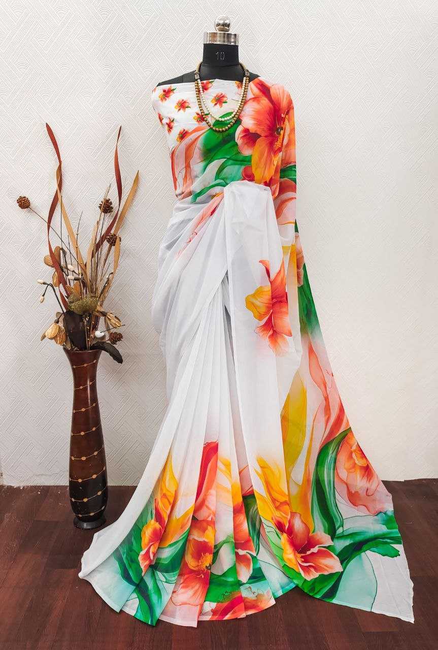 WHITE SAREES