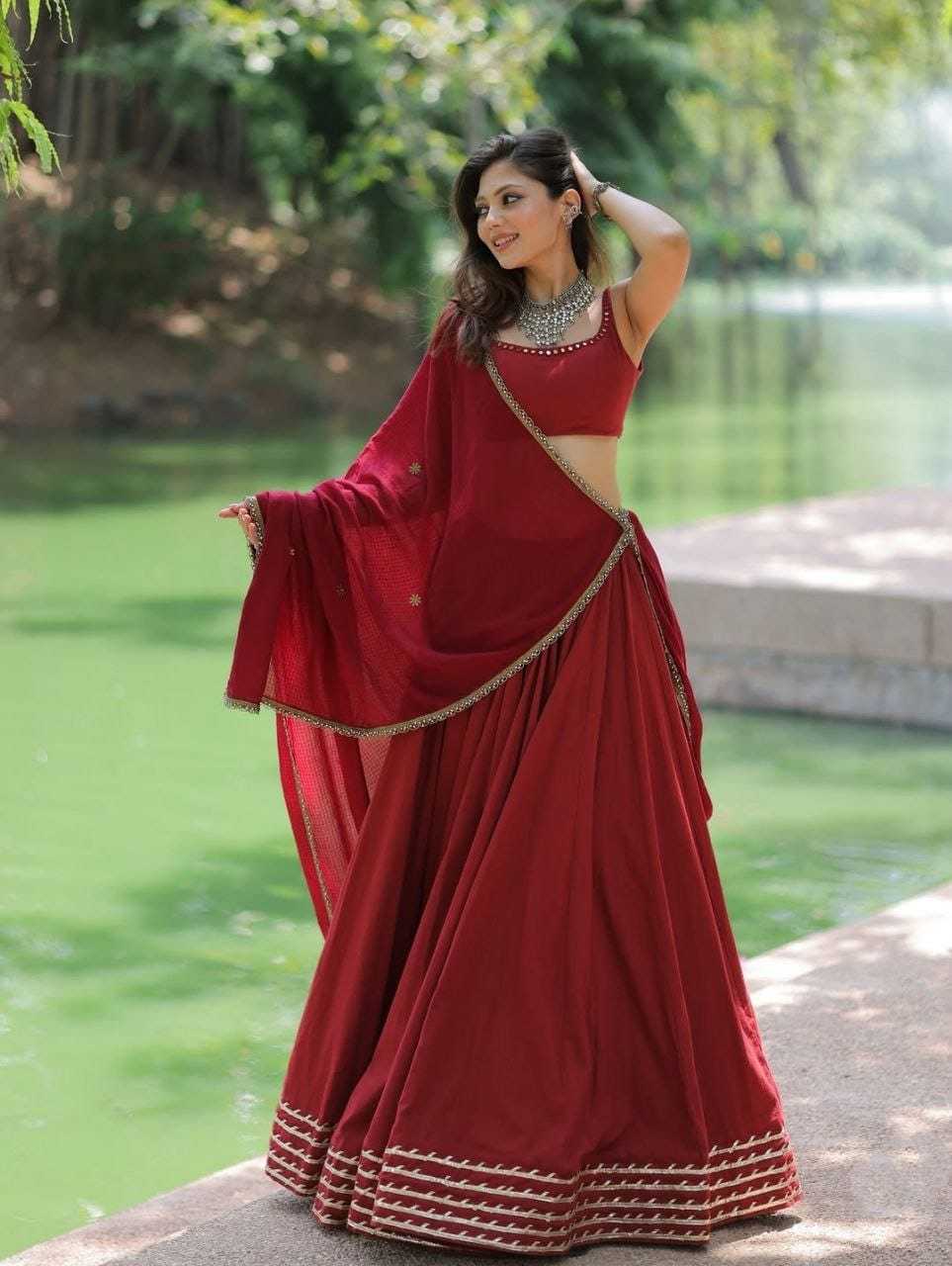 RED LEHENGA