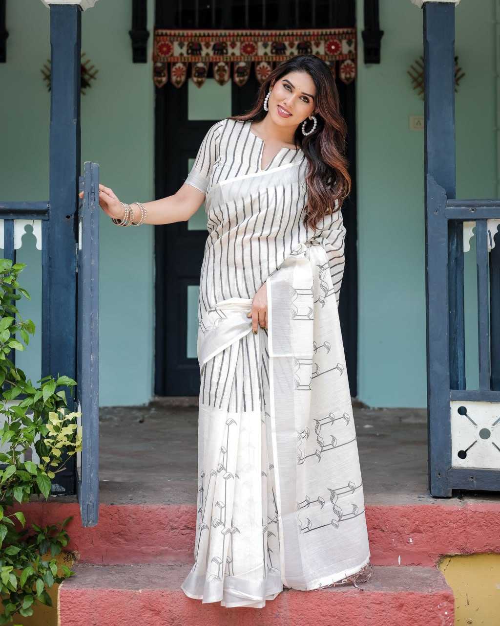 COTTON LINEN SAREES
