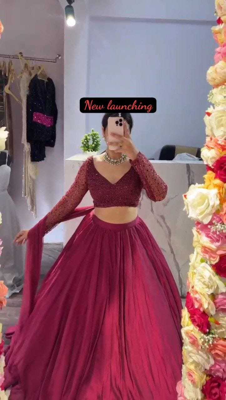SATIN LEHENGA