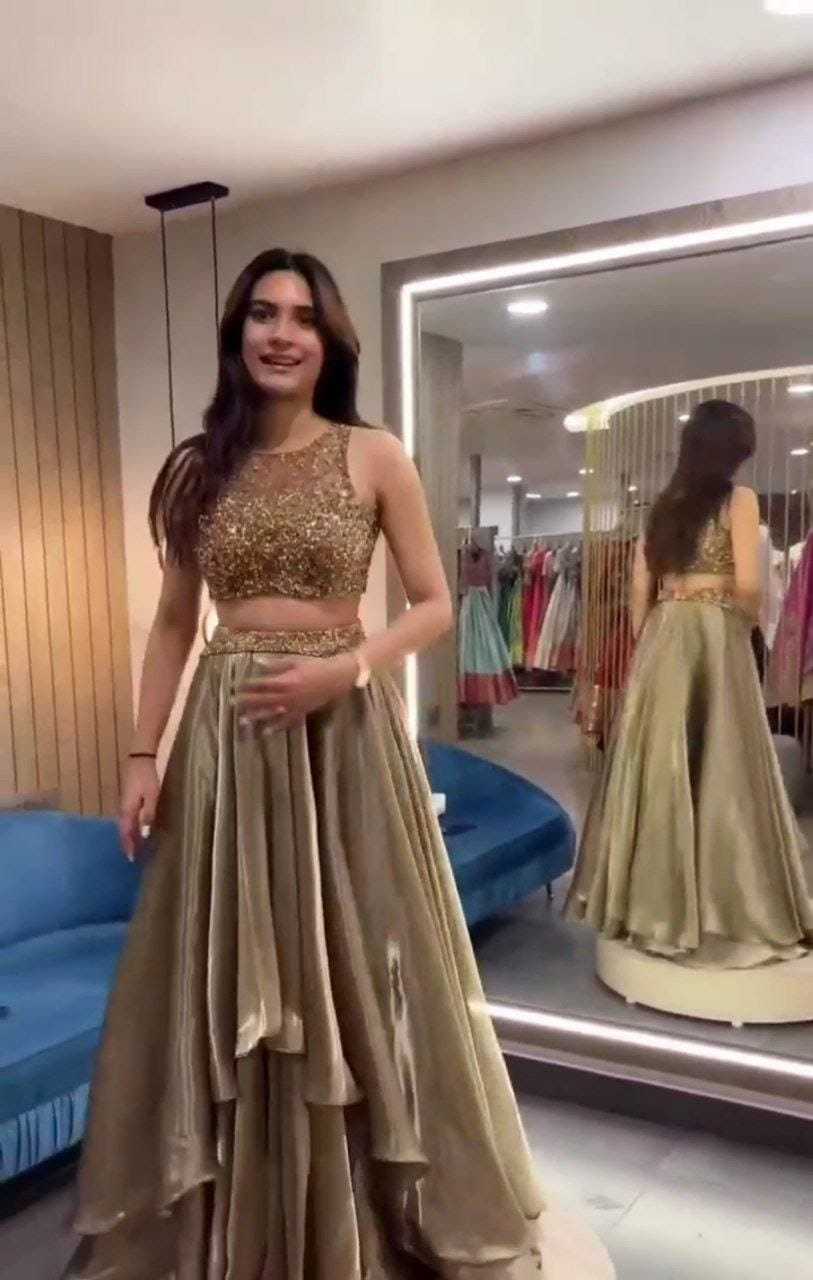 SATIN LEHENGA