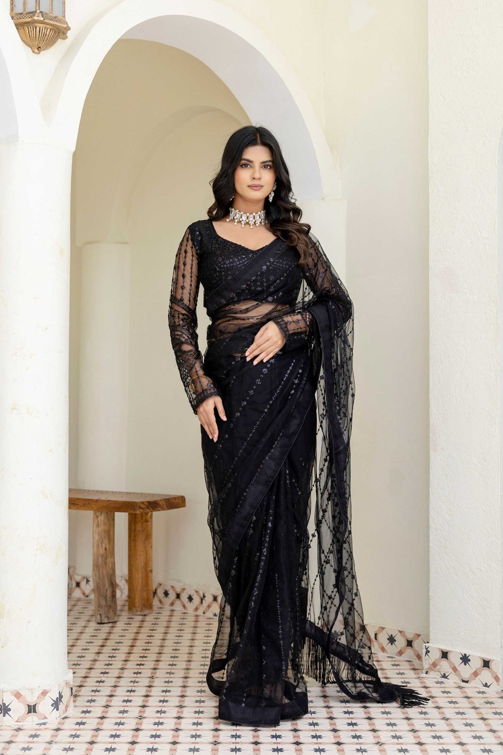 EMBROIDERED SAREES